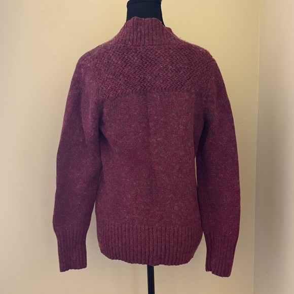Eddie Bauer Women's‎ Knitted Open Front Wool Blend Cardigan, Burgundy Red, SZ XS - Picture 4 of 14